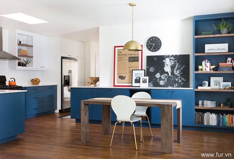 blue kitchen