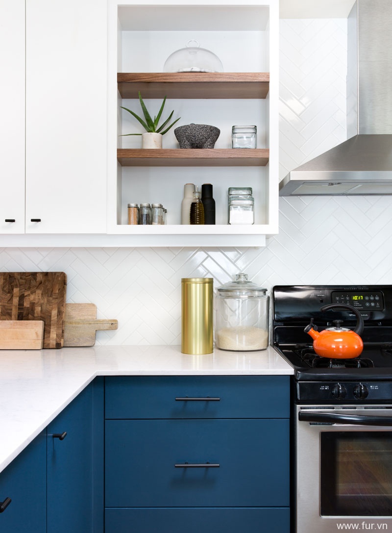 white blue kitchen