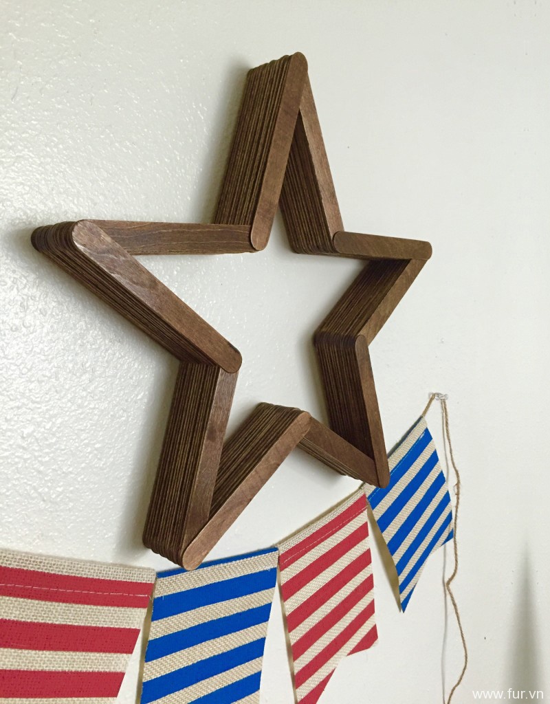 DIY Patriotic Wooden Star Decor