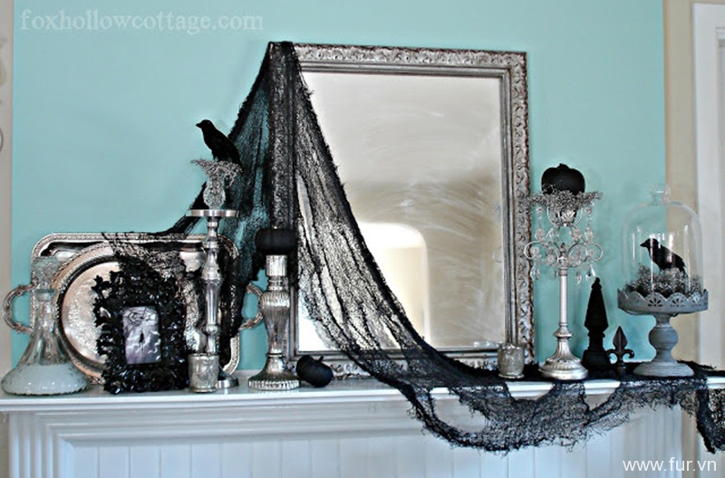 Gothic Style Haunted Halloween Mantel