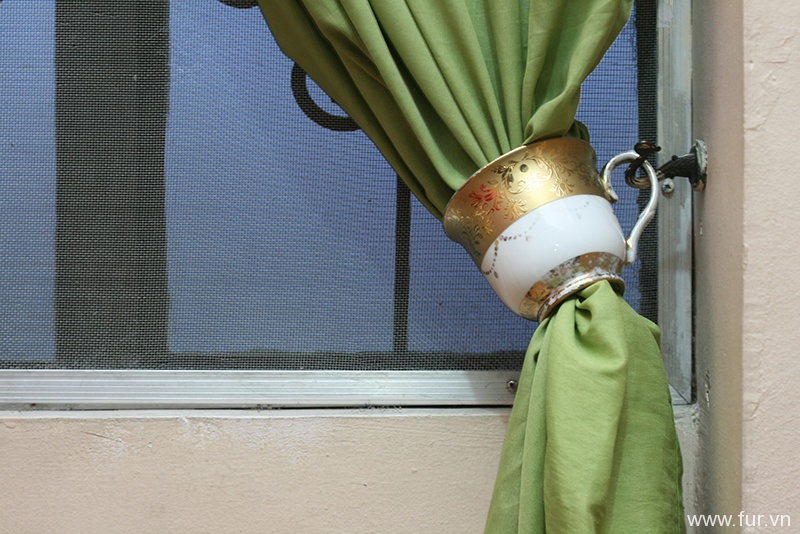 Teacups As Curtain Tiebacks