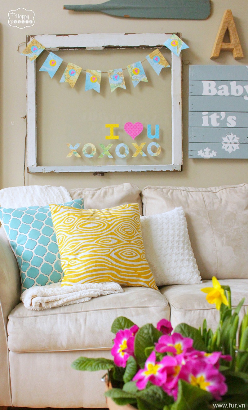 Easy Map Heart Bunting