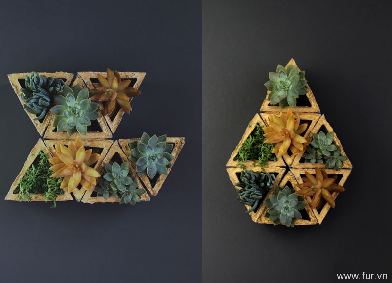 Modular Geometric Wall Planters