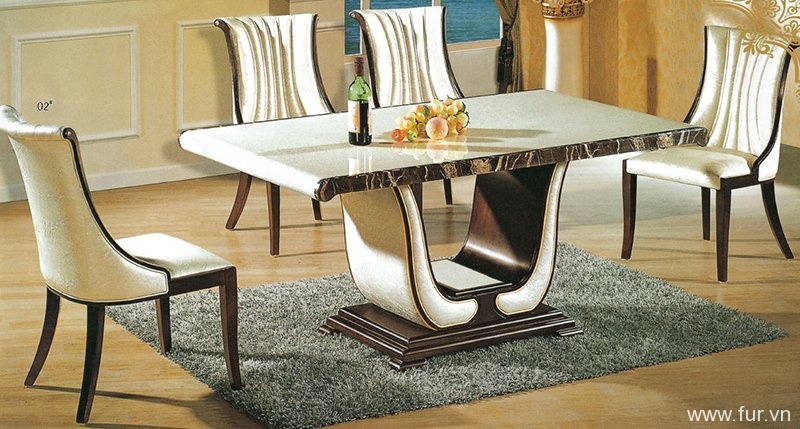 luxury Italian style furniture marble dining table
