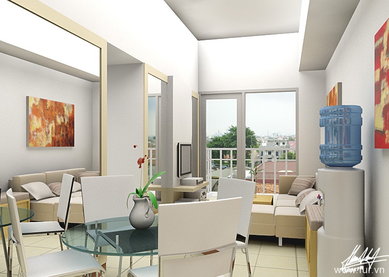 White Living room