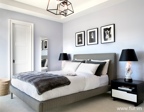 DC Grey Condo Guest Bedroom